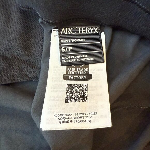 Arc'teryx  Norvan 7" Shorts Mens Small Unlined Activewear Running Black - Picture 6 of 6